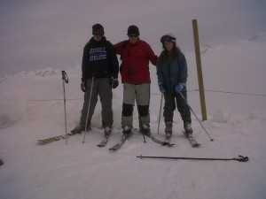 Jon Ski-ing with his children during the Easter Break.