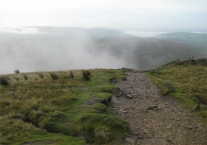 The rugged and misty trail.