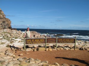 Me standing at the Cape of Good Hope in South Africa.