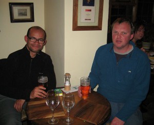 Tony and I in the Pheasant Pub in Berwardsley