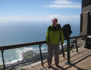 Me standing on the top of Table mountain, in Capetown South Africa.