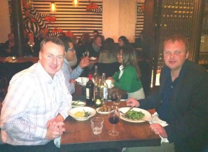 Having dinner in 15, with my old friend Jon Mallet