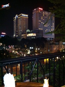 Photo from the rooftop bar of the Rex hotel in Saigon.