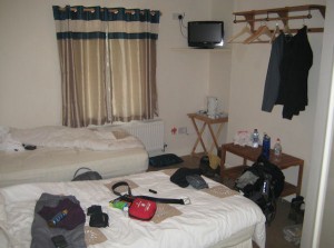 Our room in the Robin Hood hotel.
