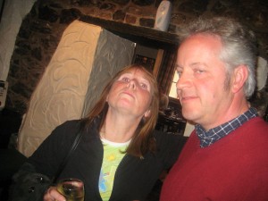 Having a few drinks in Tenby.
