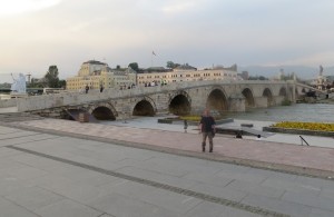 The Stone Bridge in Skopje, Macedonia
