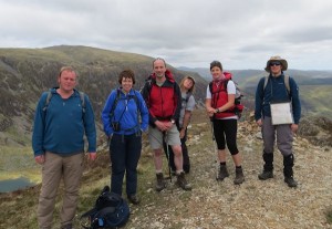 The walking group on Cader Idris
