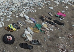 Some shoe art I saw on the beach in Cyprus