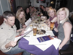 Friends having curry in Frodsham