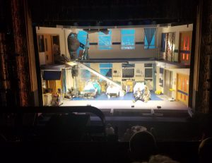 A hospital scene on stage from the production "The Royal" in Liverpool.