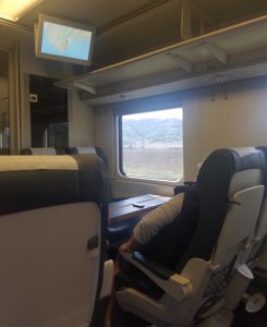 Inside a Spanish train