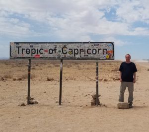 Me standing next to the Tropic of Capicorn