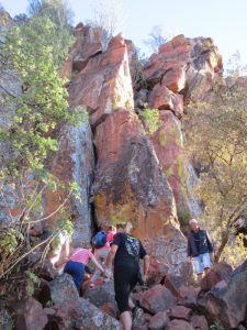 The climb up to the Waterberg Plateau
