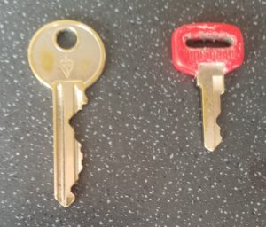 Front door and bike lock keys